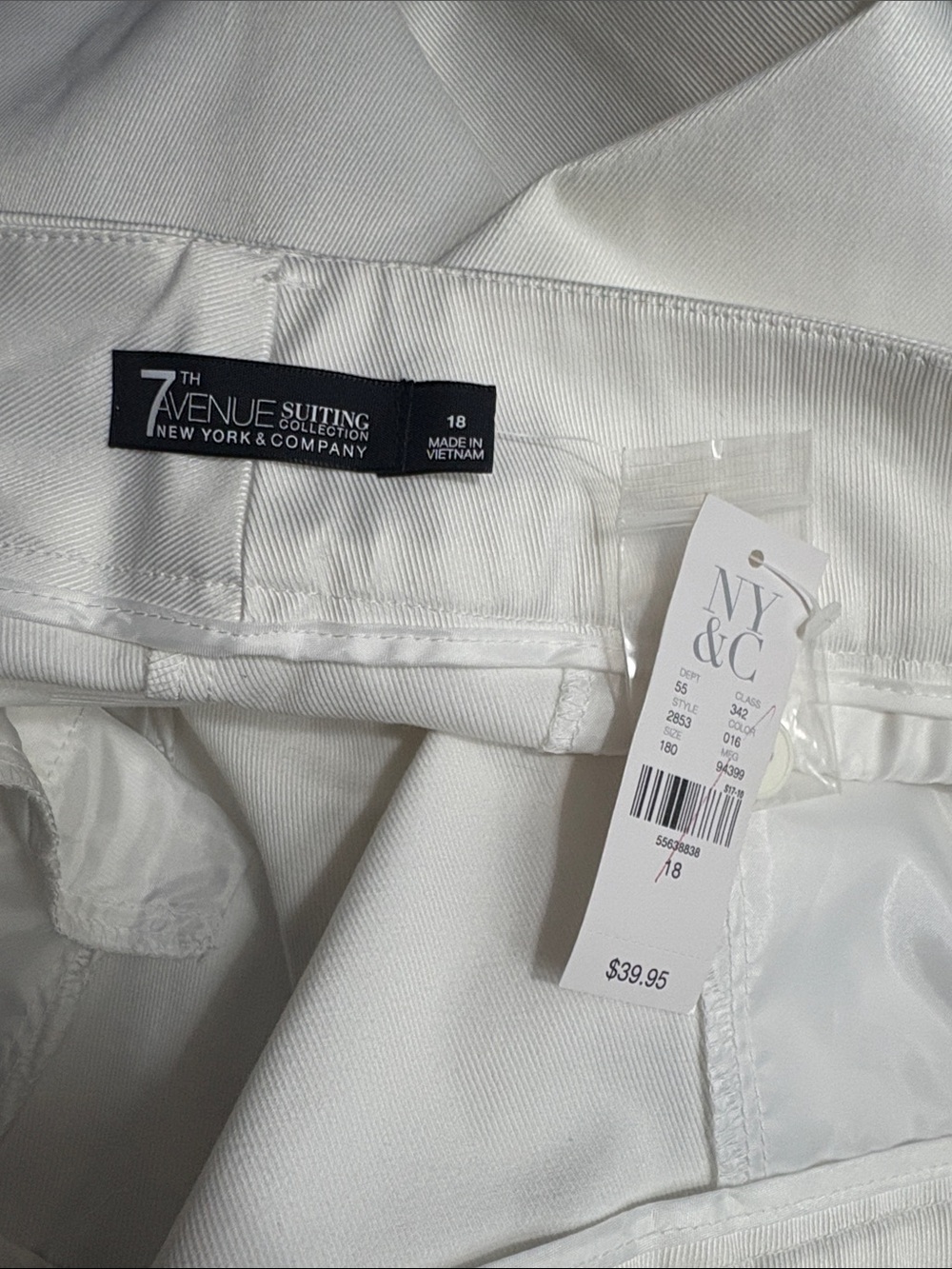 7th AVENUE DESIGN STUDIO NY & CO Shorts in Bright White Size 18 — NWT!!! - Picture 10 of 13